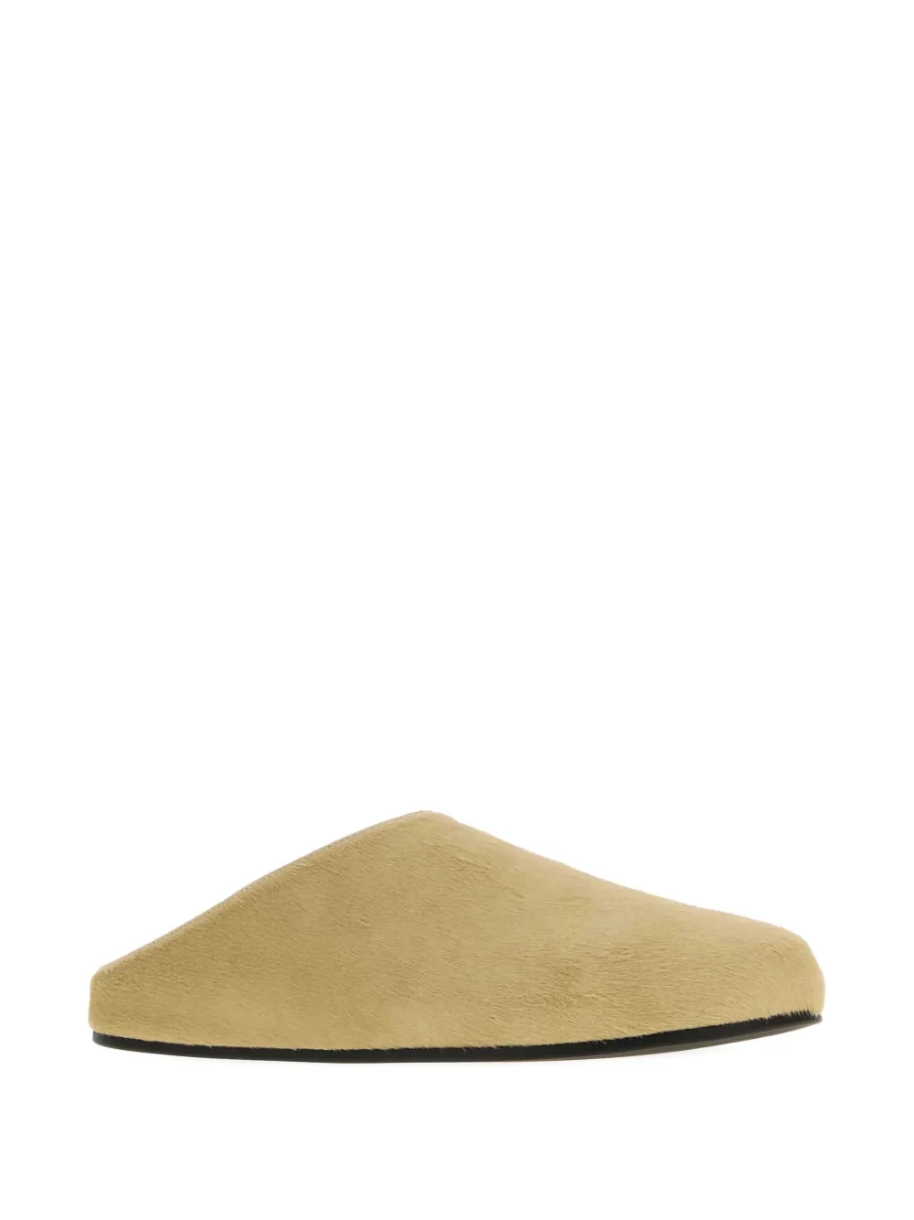 The Row Hudson leather slippers - Beige