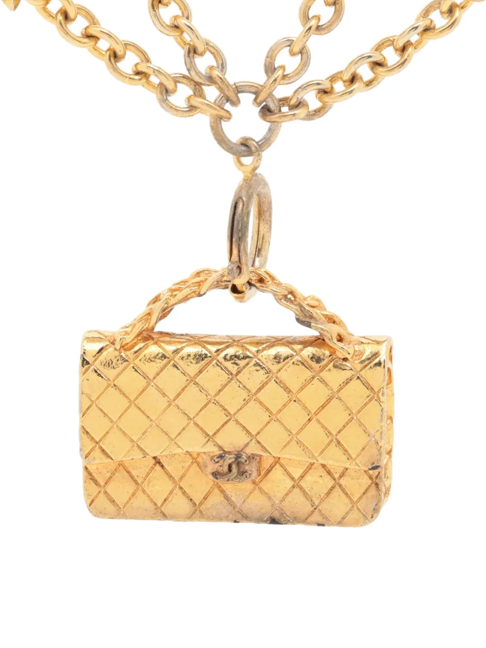 Pre-owned Chanel 1970-1990 Classic Flap Chain Necklace In Gold