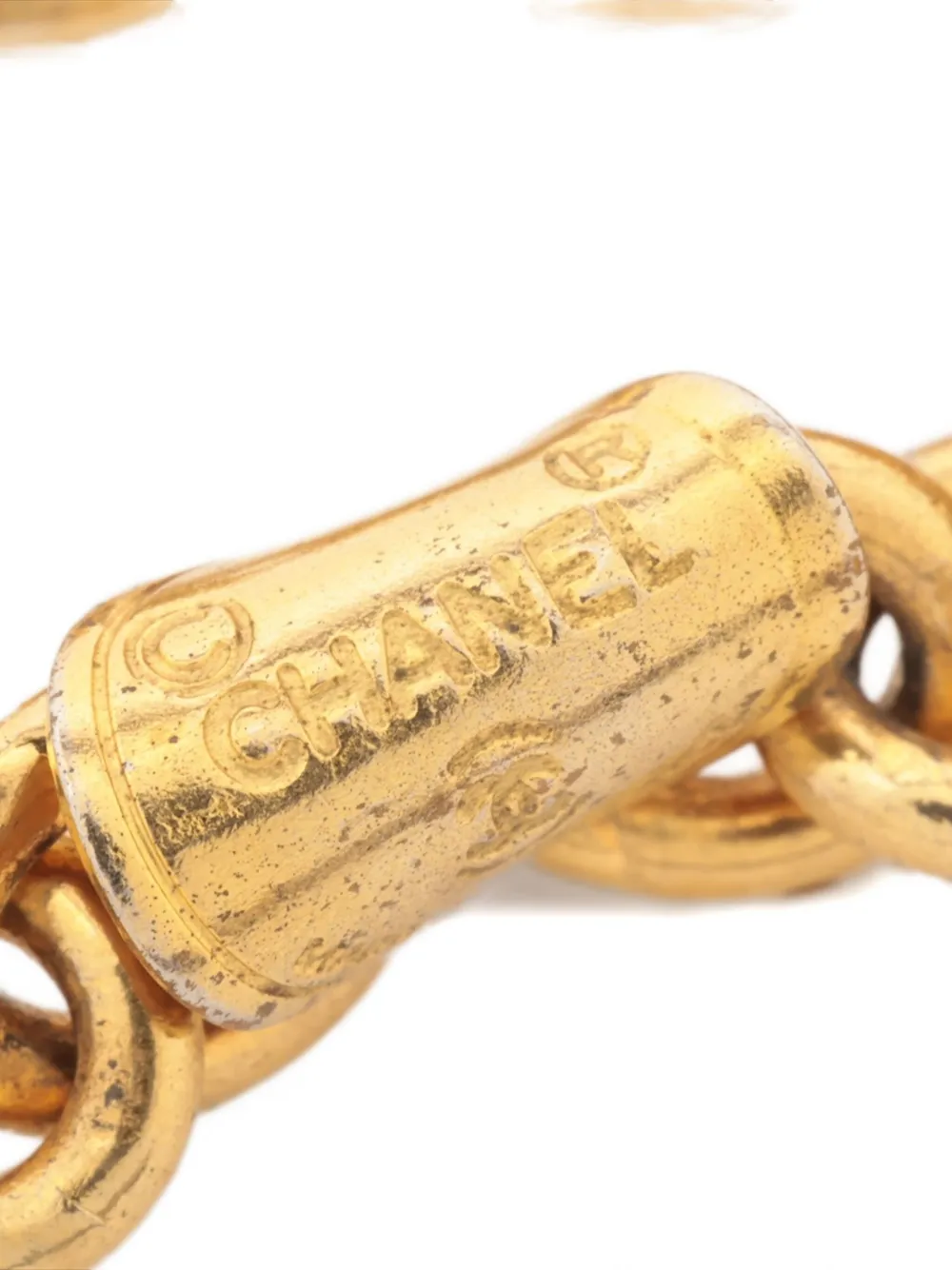 Pre-owned Chanel 1970-1990 Classic Flap Chain Necklace In Gold