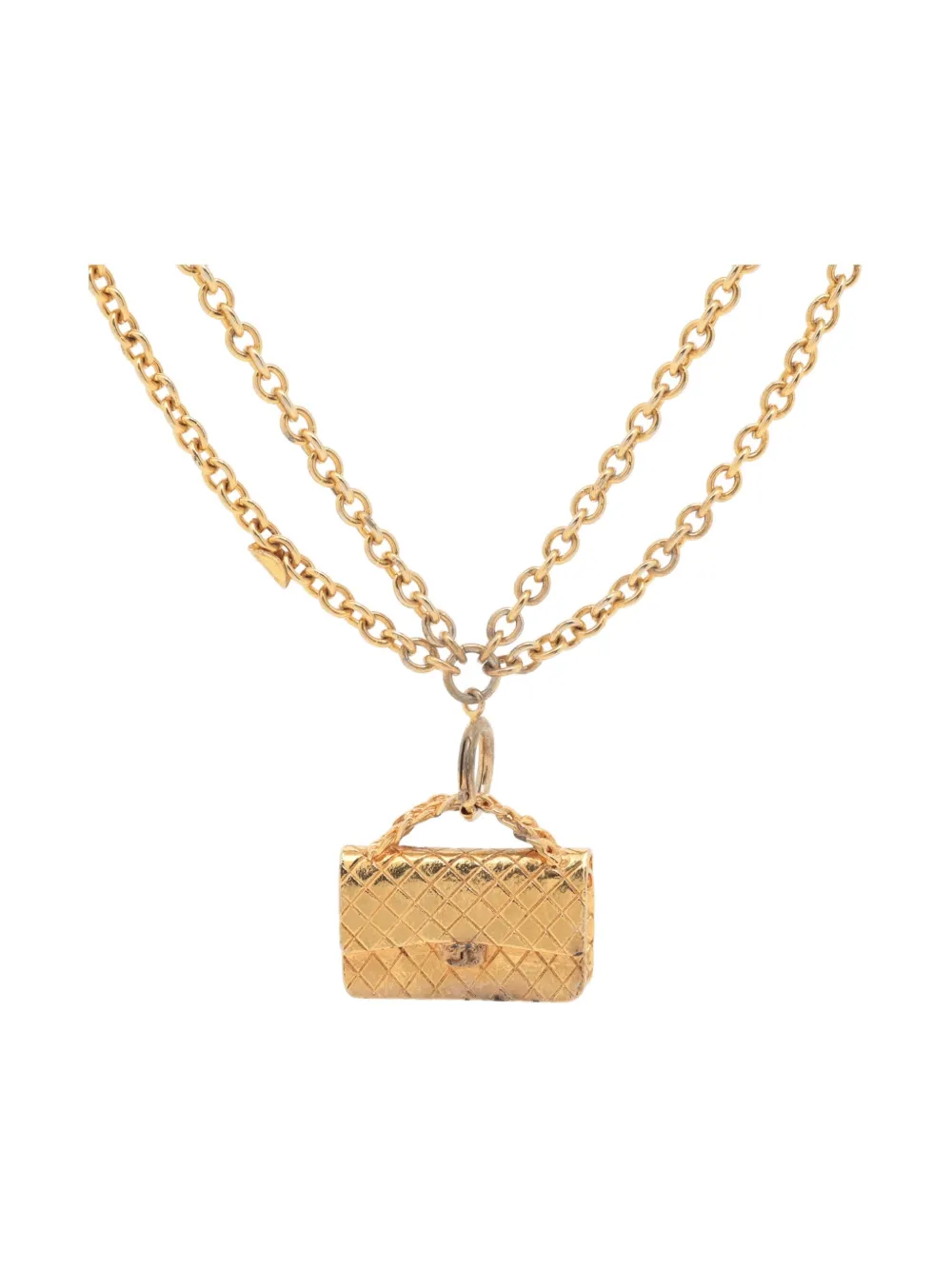 Pre-owned Chanel 1970-1990 Classic Flap Chain Necklace In Gold