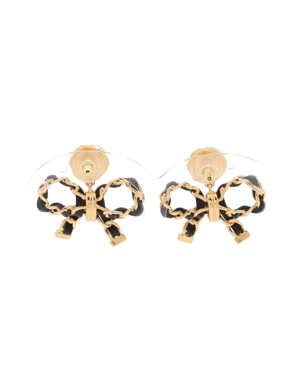 CHANEL Pre-Owned 2022 bow-embellishment earrings | Image 2