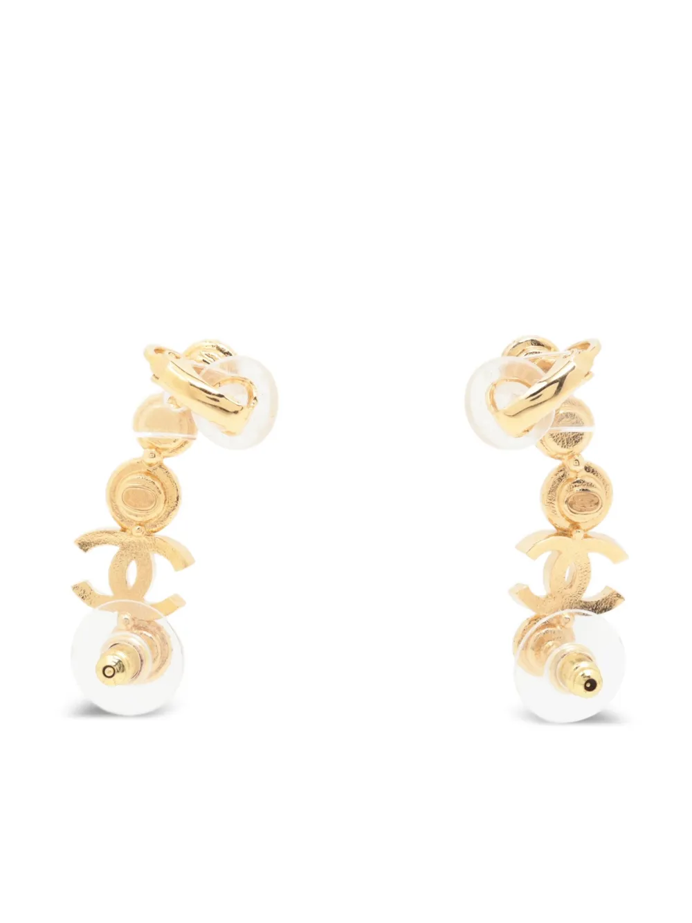 CHANEL Pre-Owned 2023 crystal-embellishment drop earrings | Image 2