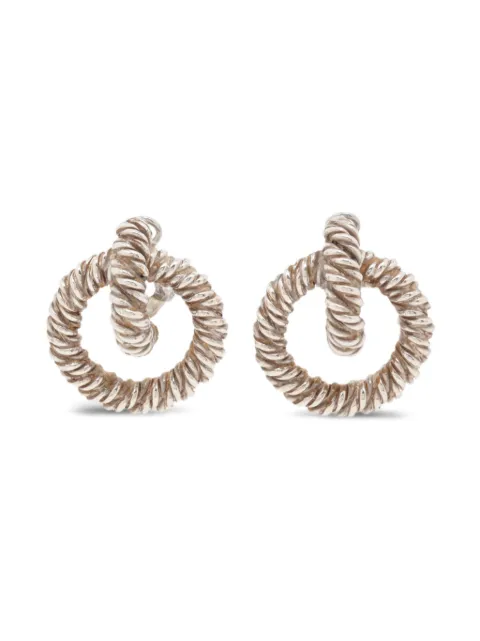 Hermès Pre-Owned aretes en plata de ley 1990-2000