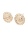 CHANEL Pre-Owned 2014 interlocking-CC round earrings - Gold
