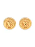 CHANEL Pre-Owned 1993 CC Mark earrings - Gold