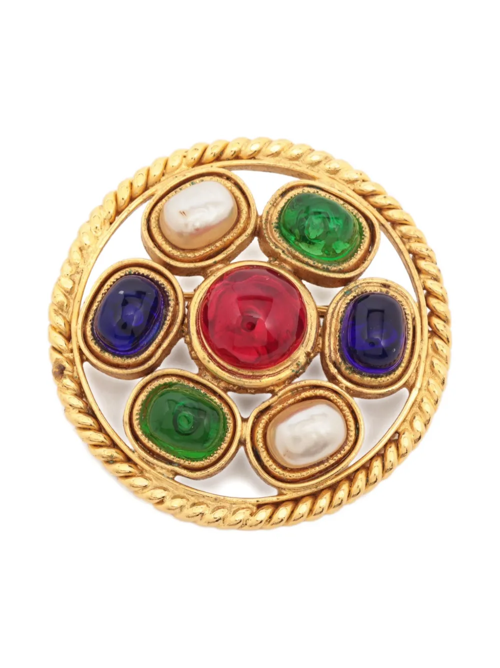 CHANEL Pre-Owned 1990's Gripoix brooch - Oro