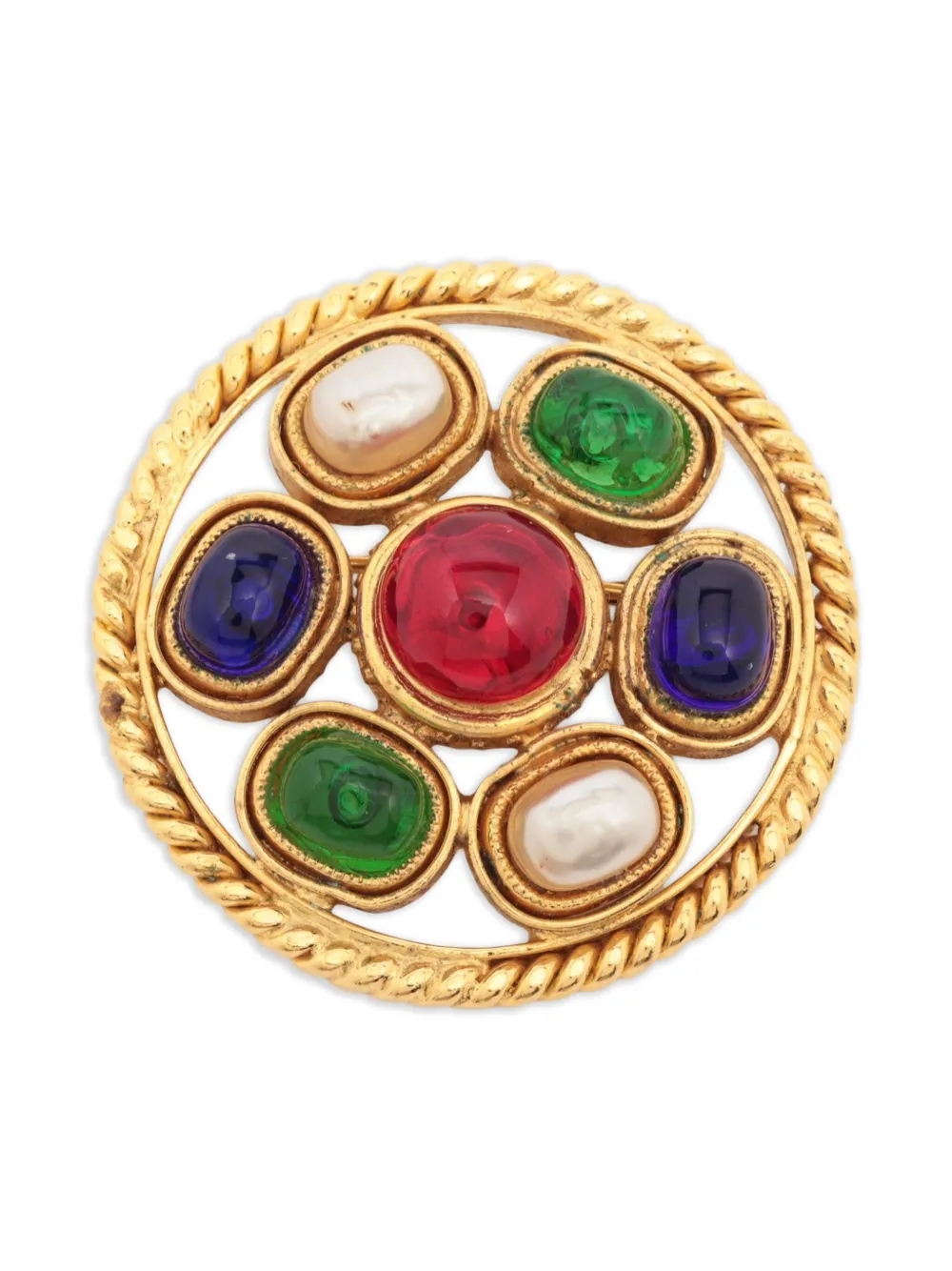 CHANEL Pre-Owned 1990s グリポア ブローチ - ゴールドトーン CHANEL Pre-Owned 1990s グリポア ブローチ - ゴールドトーン