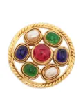 CHANEL Pre-Owned 1990's Gripoix brooch - Gold