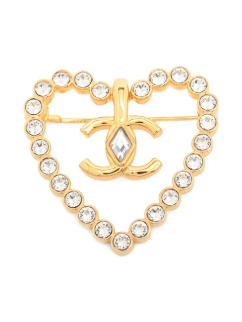 CHANEL Pre-Owned 2023 crystal-embellishment brooch