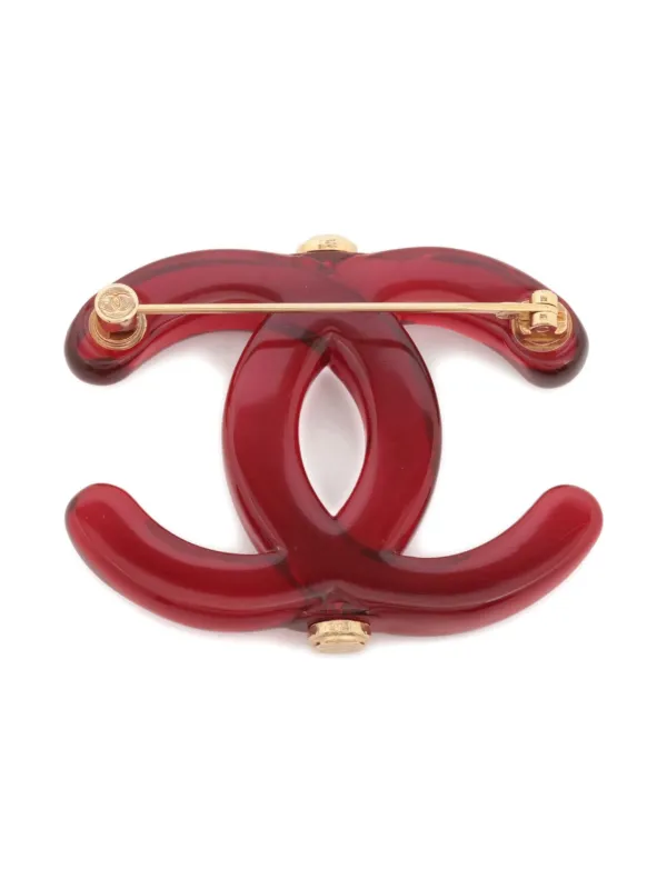 CHANEL Pre-Owned 2021 ココマーク ブローチ | レッド | FARFETCH JP