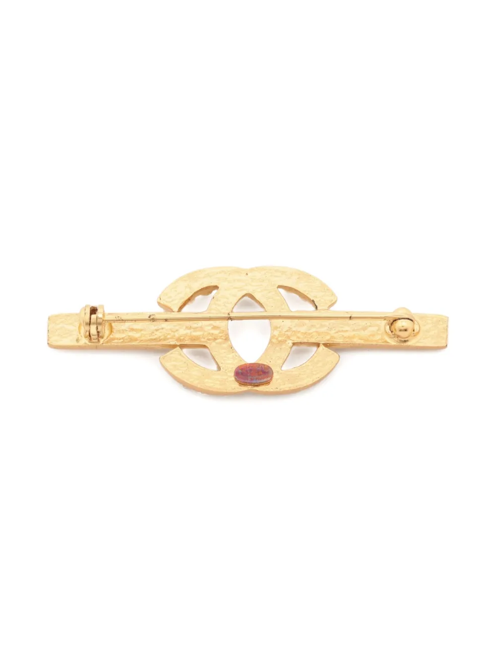 CHANEL Pre-Owned 2001 pearl-embellishment brooch | Image 2