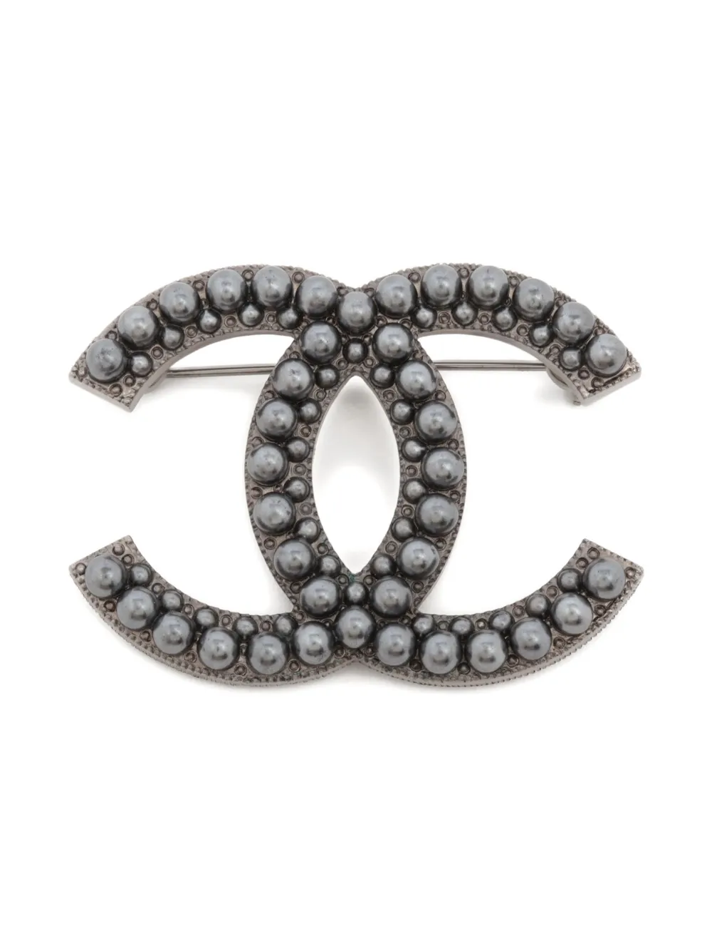 CHANEL Pre-Owned 2017 ココマーク ブローチ - シルバートーン CHANEL Pre-Owned 2017 ココマーク ブローチ - シルバートーン