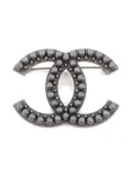 CHANEL Pre-Owned 2017 interlocking-CC brooch - Silver