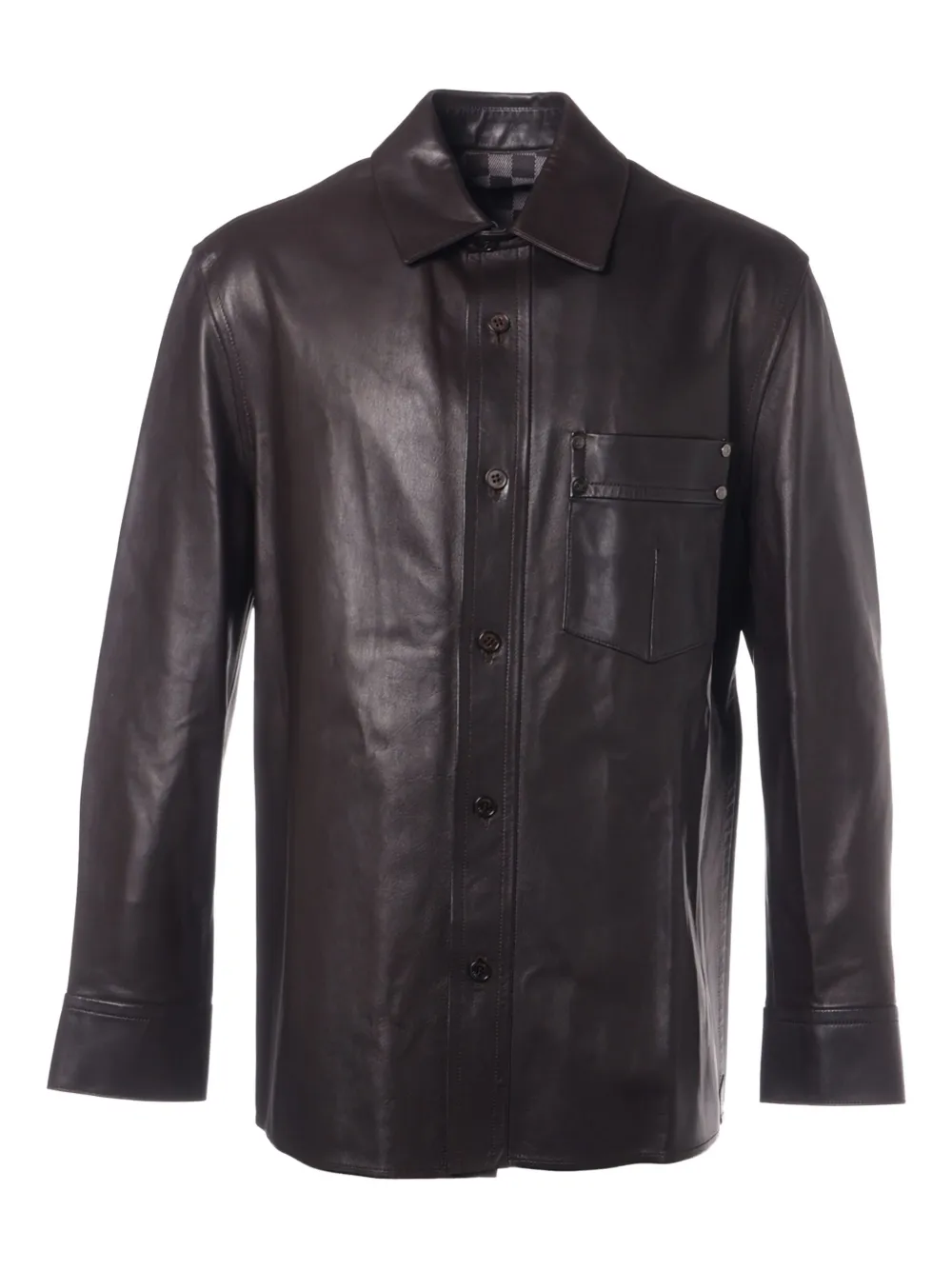 Louis Vuitton Pre-Owned 1990s pocket-detail leather jacket | Black | Image 1