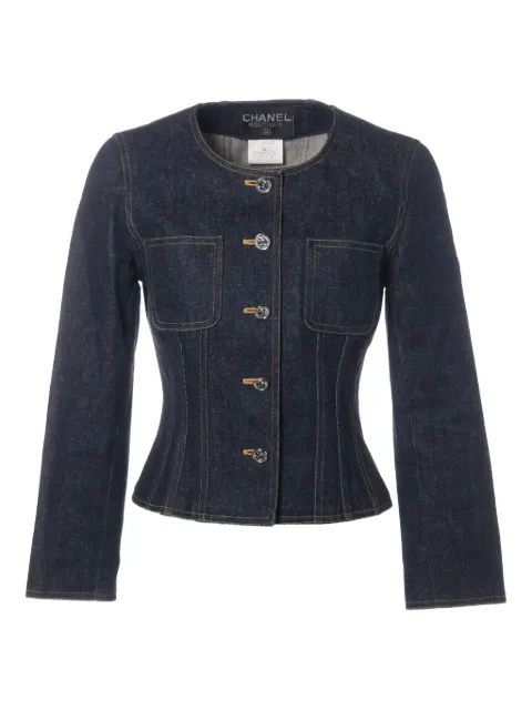 CHANEL Pre-Owned chamarra de mezclilla con botones 1996