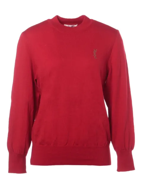 Saint Laurent Pre-Owned 1990s logo-embroidery sweater