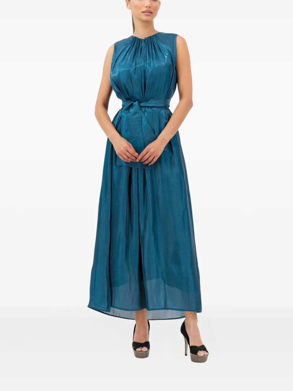 Baruni sequin-embellished pleated dress - Blauw