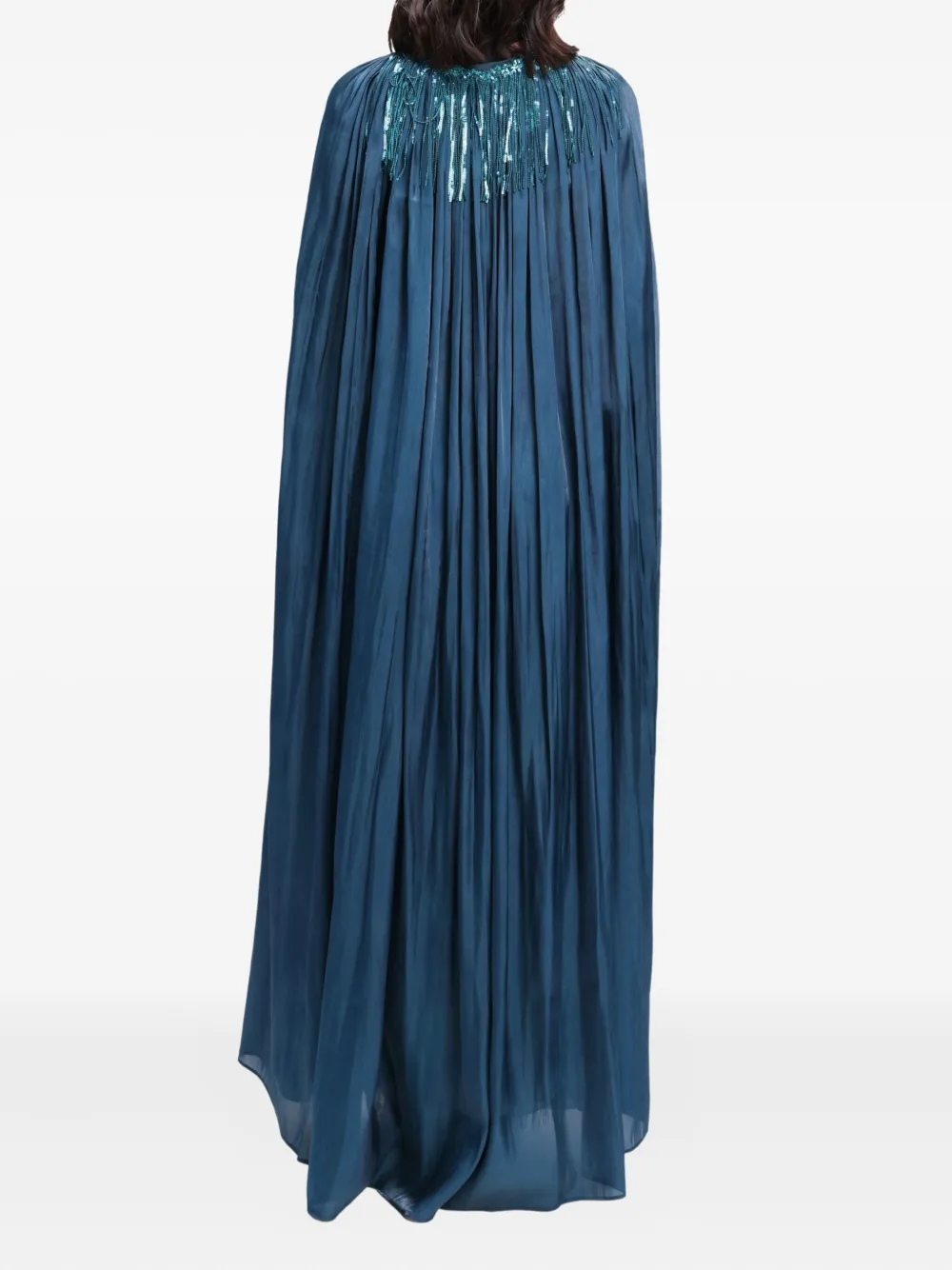  Baruni Sequin-embellished Pleated Dress - Blue 