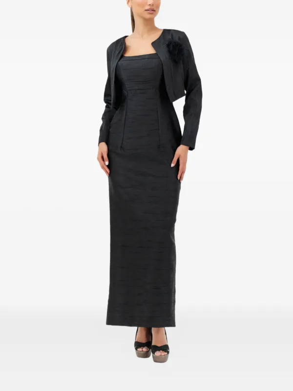 Baruni feather-embellished Dressand Jacket Set | Black | FARFETCH JO Baruni feather-embellished Dressand Jacket Set | Black | FARFETCH JO