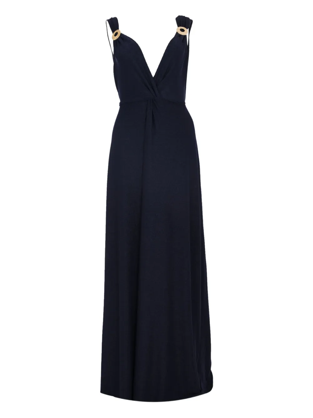 Baruni V-neck ring-embellishment maxi dress | Blue | Image 1