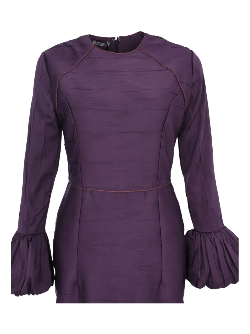 Baruni Talia Ruffle-cuffs Maxi Dress In Purple