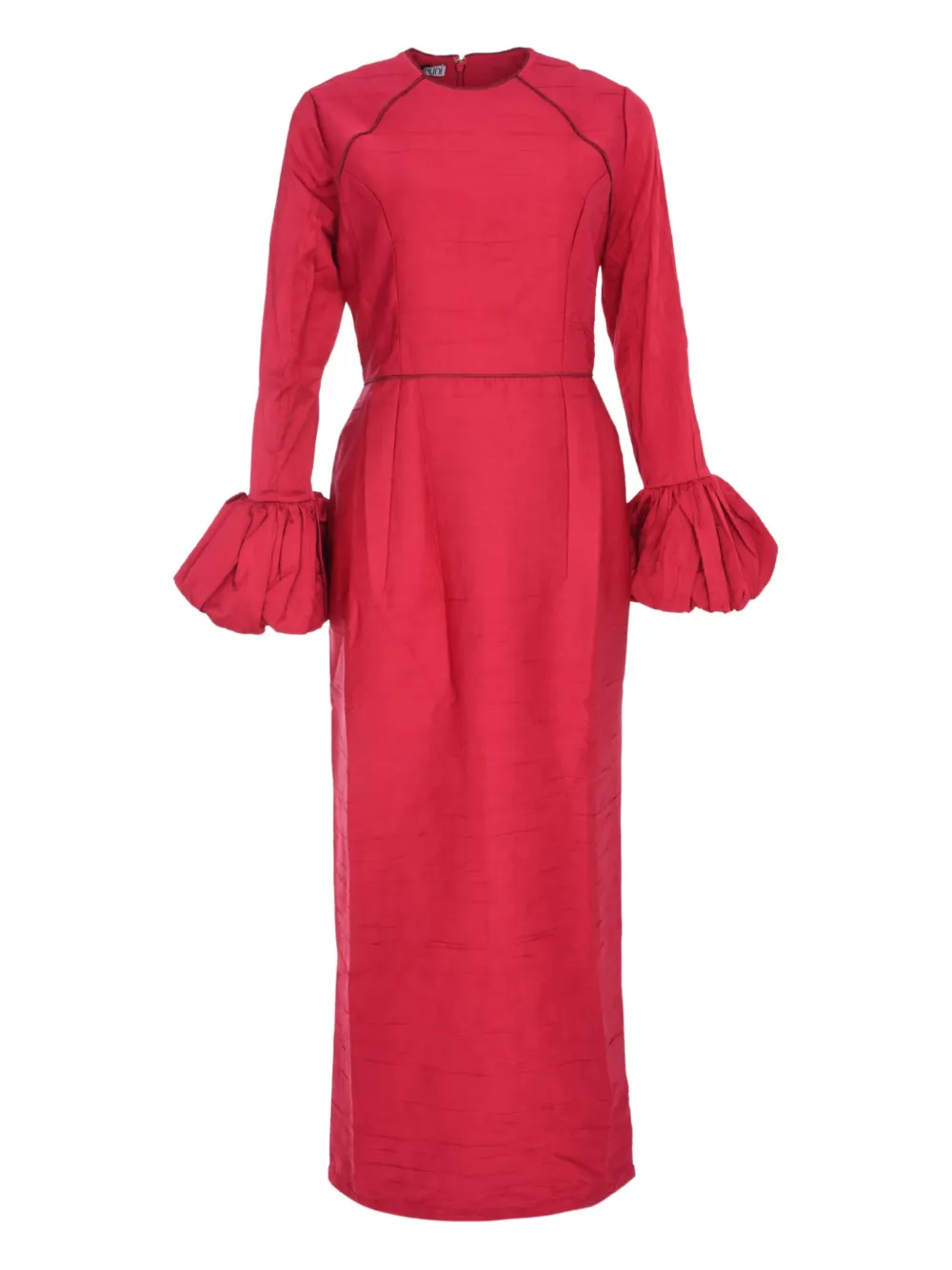 Baruni Talia ruflle-cuffs maxi dress | Red | Image 1
