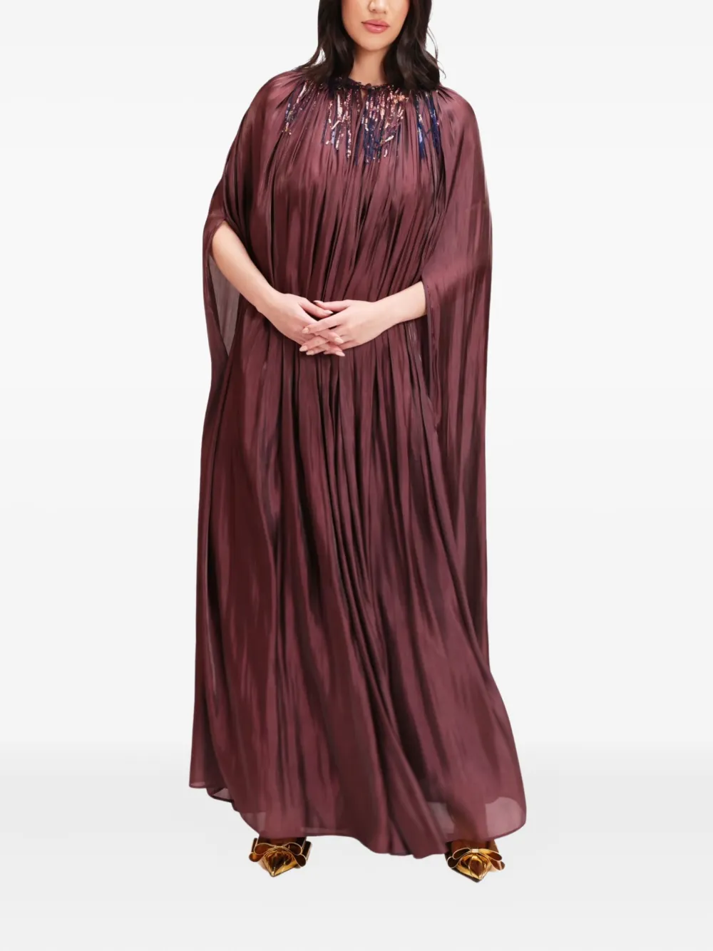Baruni Samarah cape dress | Purple | Image 1