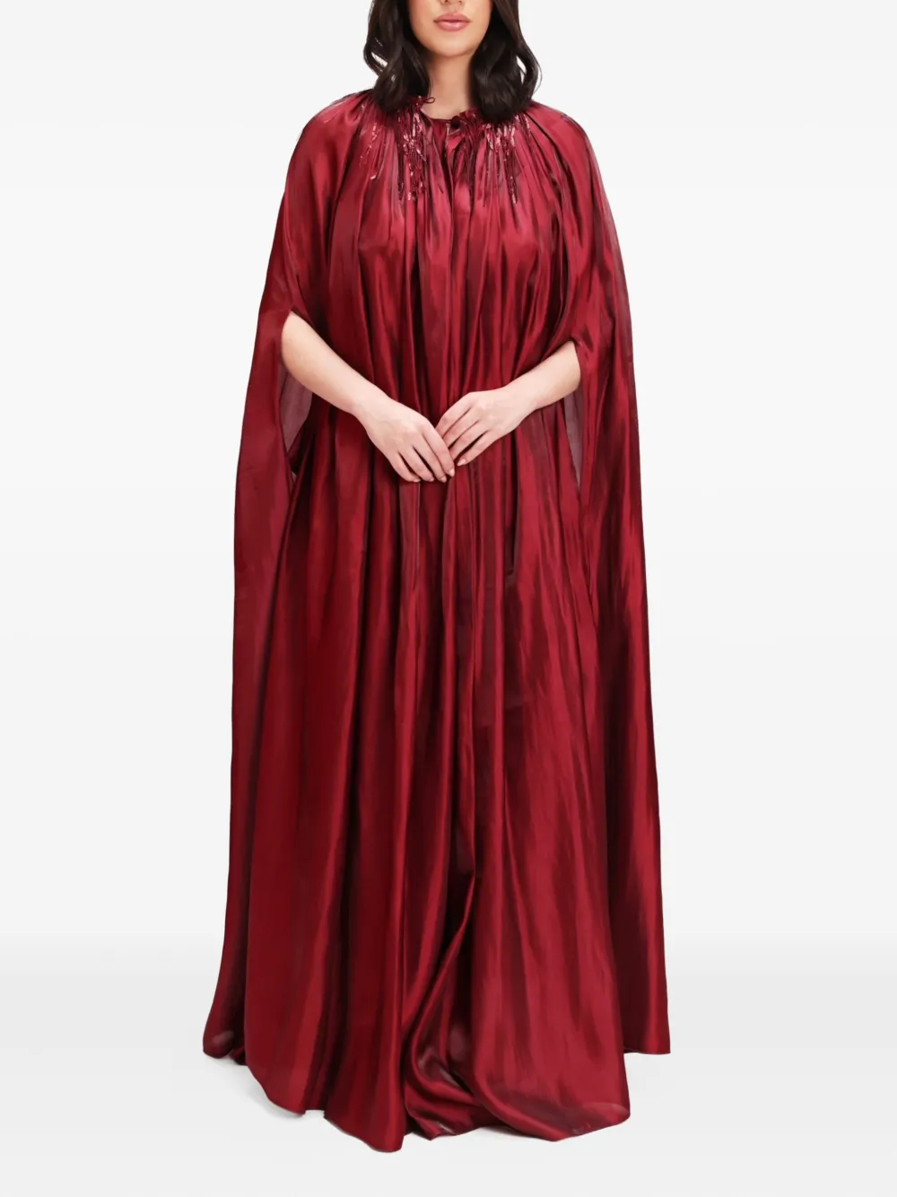 Baruni Samarah pleated maxi dress (set of two) - Rood