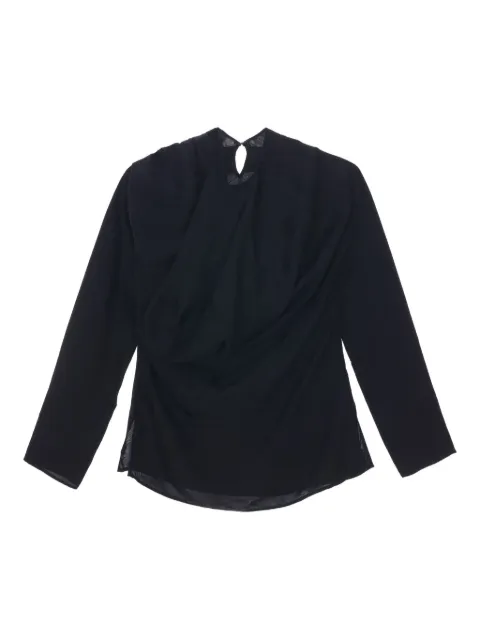 Uma Wang blusa asimétrica con diseño drapeado