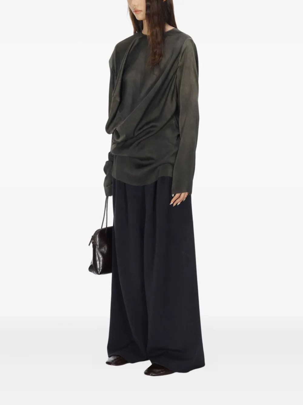 Uma Wang Asymmetrische blouse Grijs