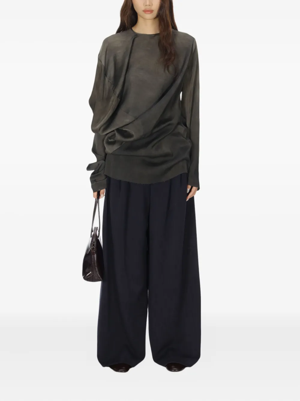 Uma Wang Asymmetrische blouse - Grijs