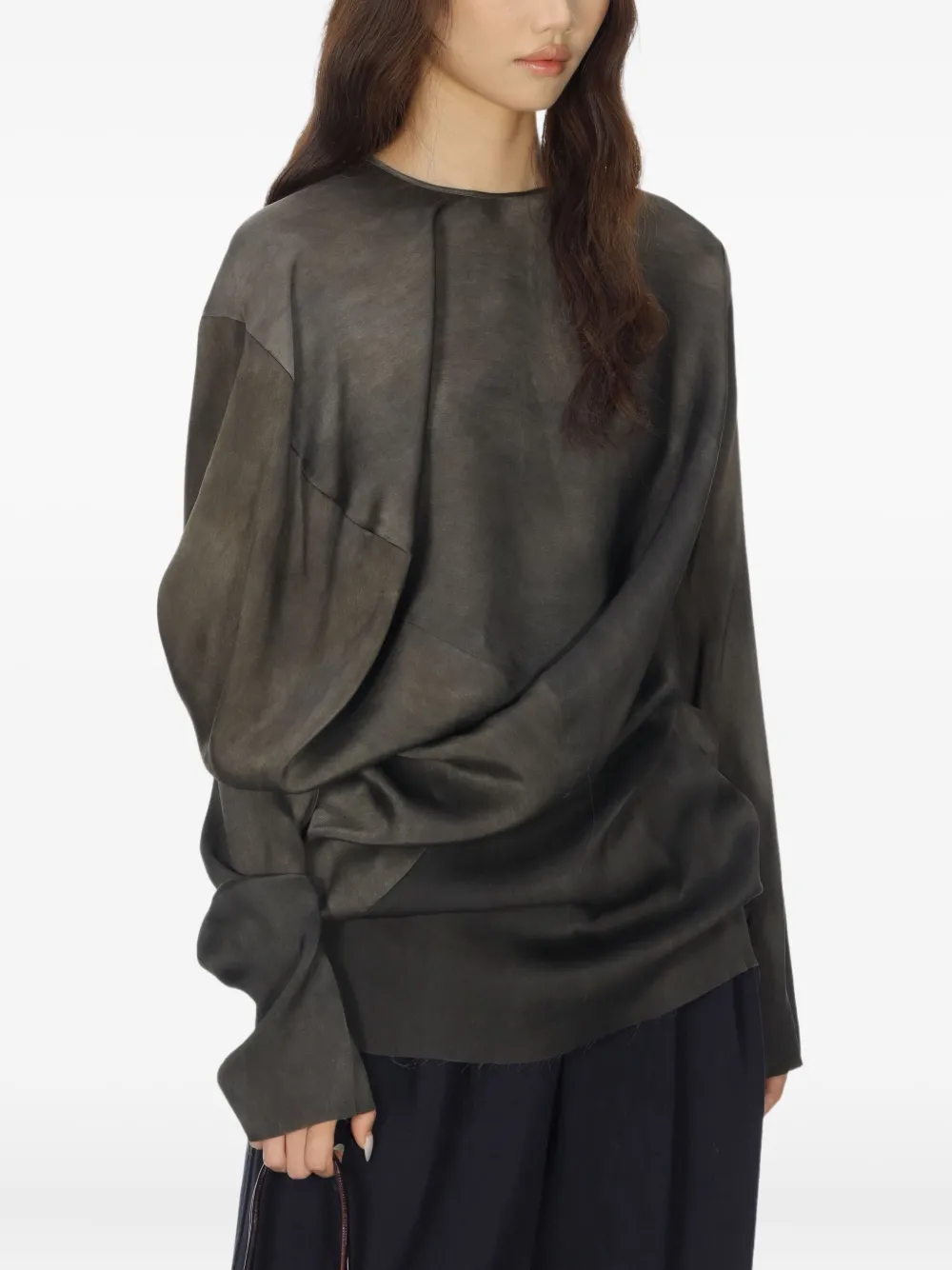 Uma Wang Asymmetrische blouse Grijs