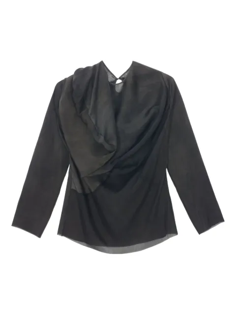 Uma Wang draped asymmetric blouse