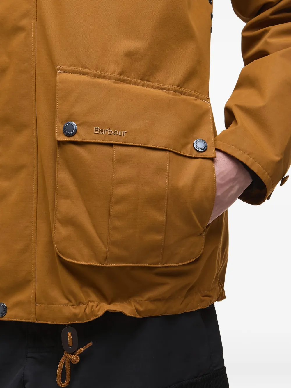 Barbour Wading Spey jack met capuchon Bruin