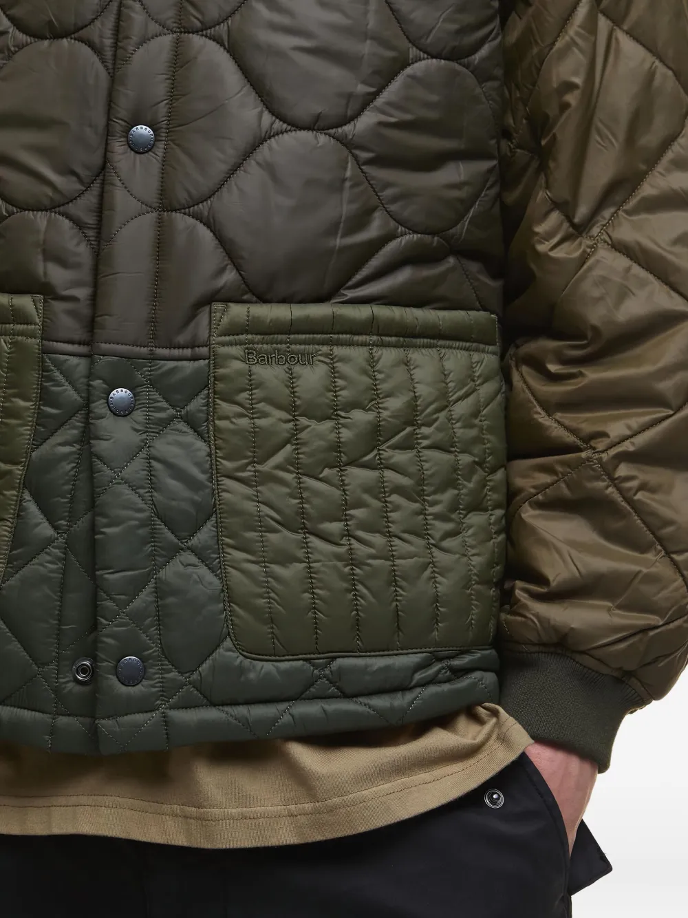 Barbour Liddesdale Quilted Bomber Jacket In Green