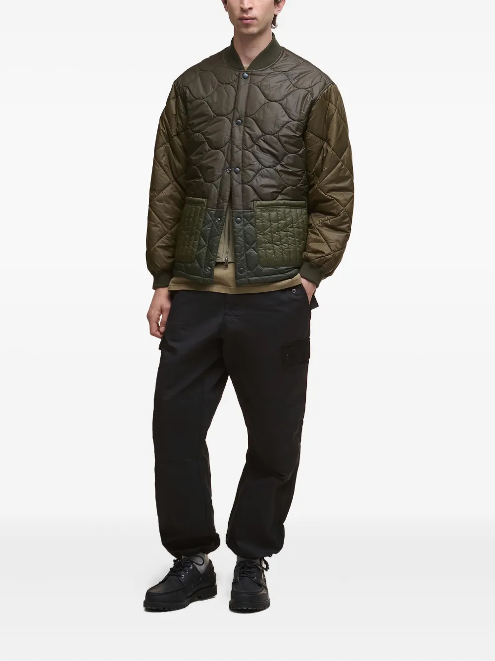 Barbour Liddesdale Quilted Bomber Jacket In Green