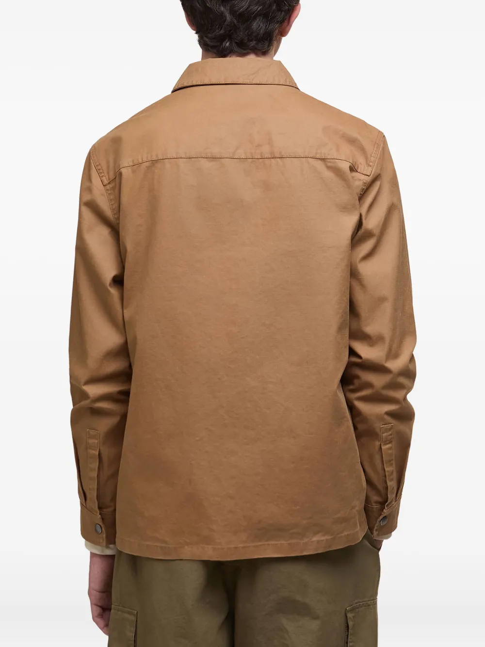 Barbour Button-fastening Multi-pocket Overshirt In Brown