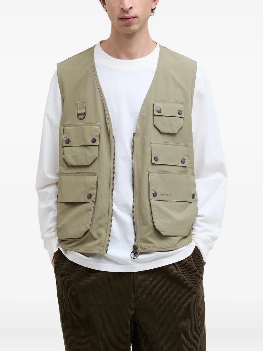 Barbour Utility Editor zip-front gilet | Green | Image 1