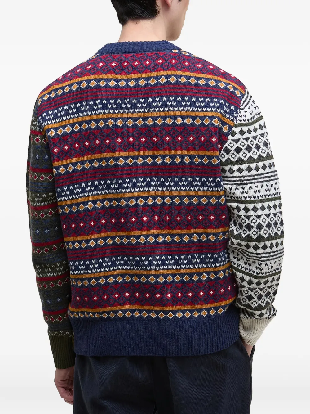 Barbour Fairisle-patterned Sweater In Blue