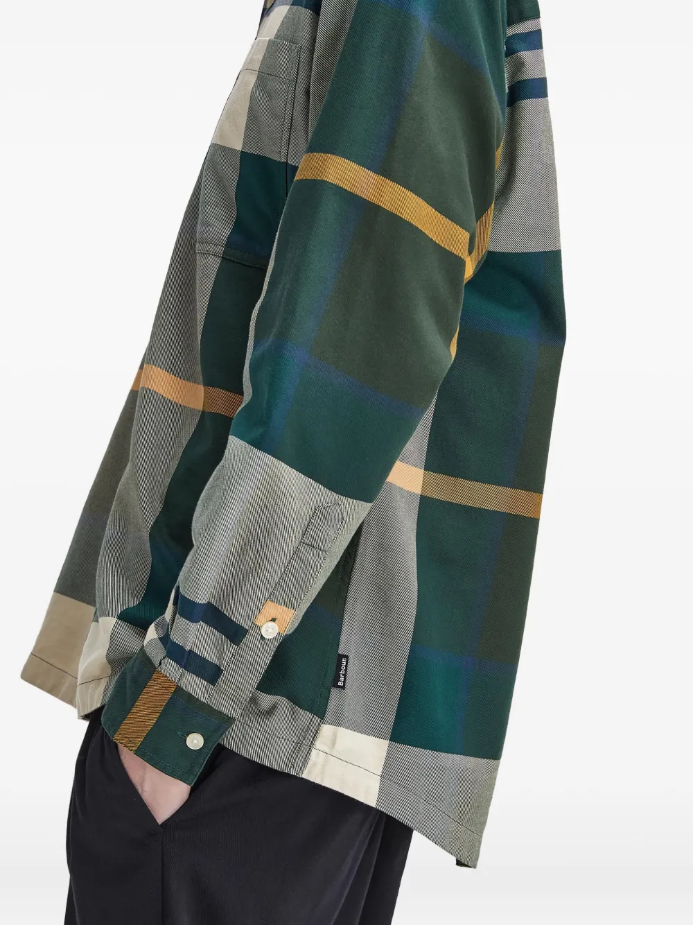 Barbour Check-pattern Patch-pocket Shirt In Green