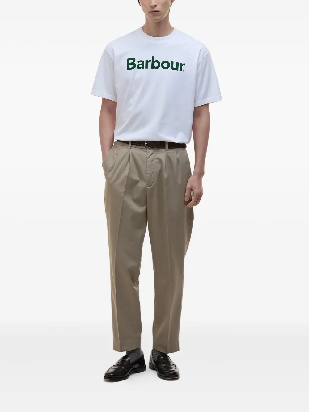 Barbour Logo-print T-shirt In White