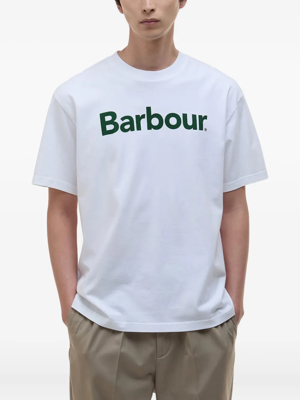 Barbour Logo-print T-shirt In White