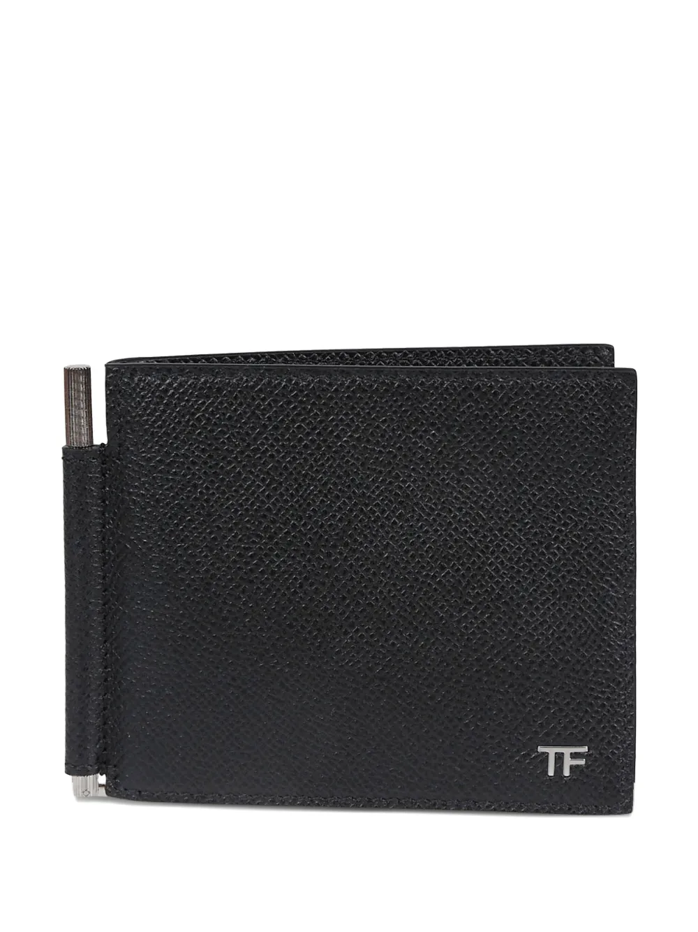 Tom Ford Money-clip Leather Wallet In Black