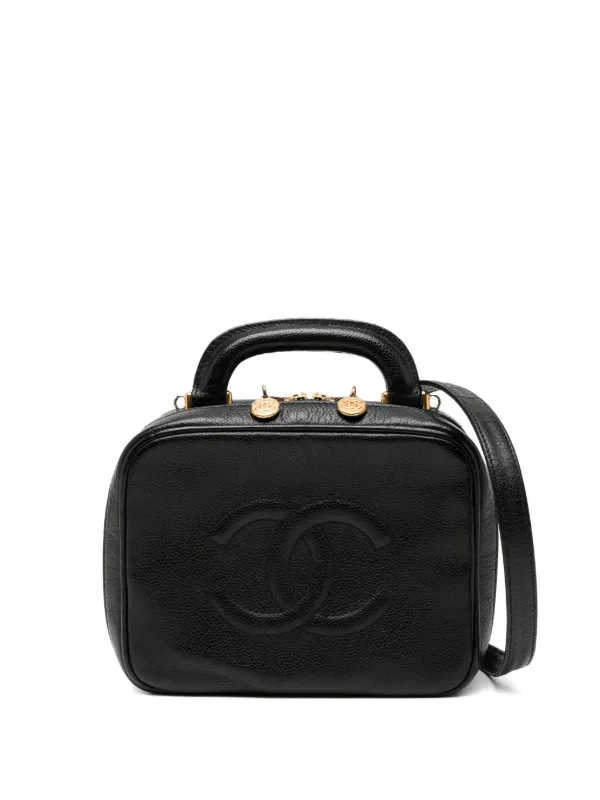CHANEL Pre-Owned キャビア ランチボックス バニティ タイムレス ロゴ