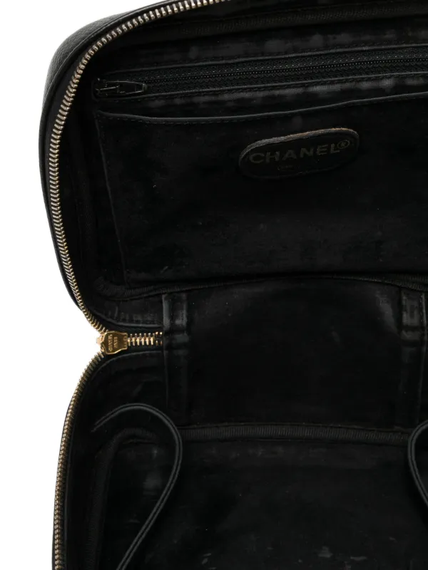 CHANEL Pre-Owned キャビア ランチボックス バニティ タイムレス ロゴ