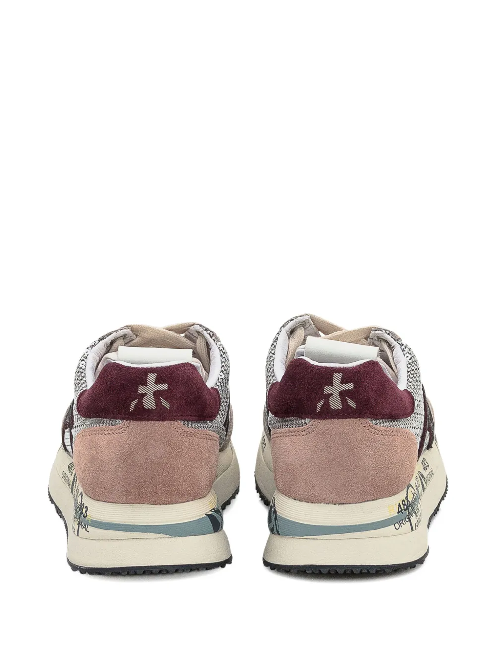 Premiata Sneakers verfraaid met pailletten Beige