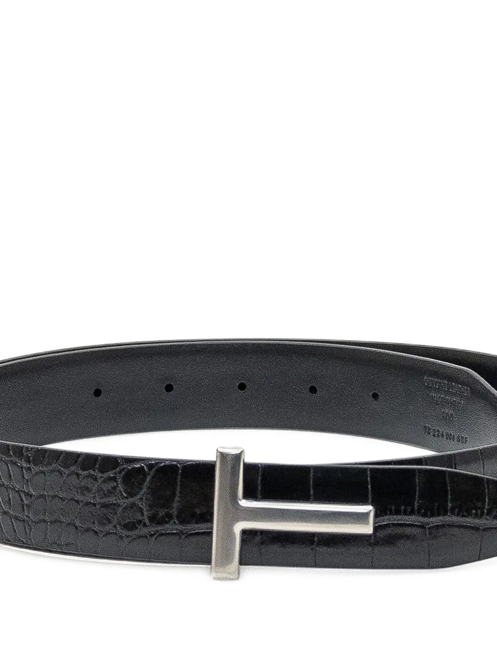 TOM FORD crocodile-embossed T-buckle belt | Image 2