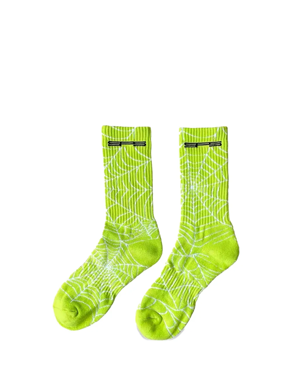 Sp5der Web-pattern Socks In Green