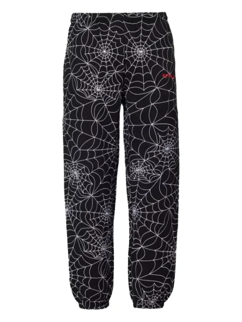 SP5DER spiderweb-pattern sweatpants