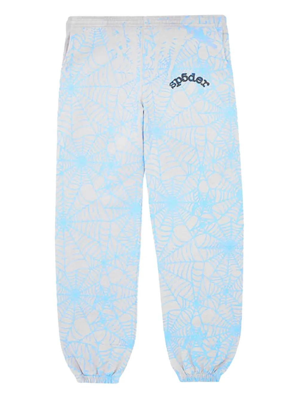 Sp5der Spiderweb-print Sweatpants In Blue